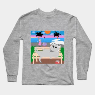 cats on the beach Long Sleeve T-Shirt